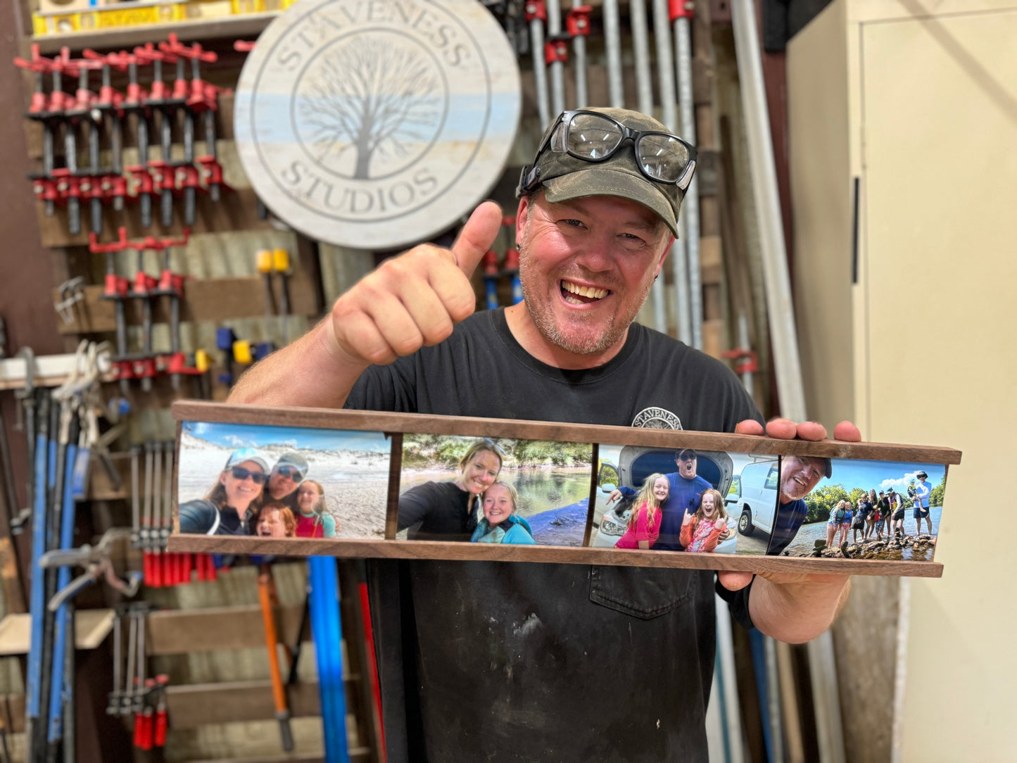 Handcrafted Interchangeable Walnut Photo Frame