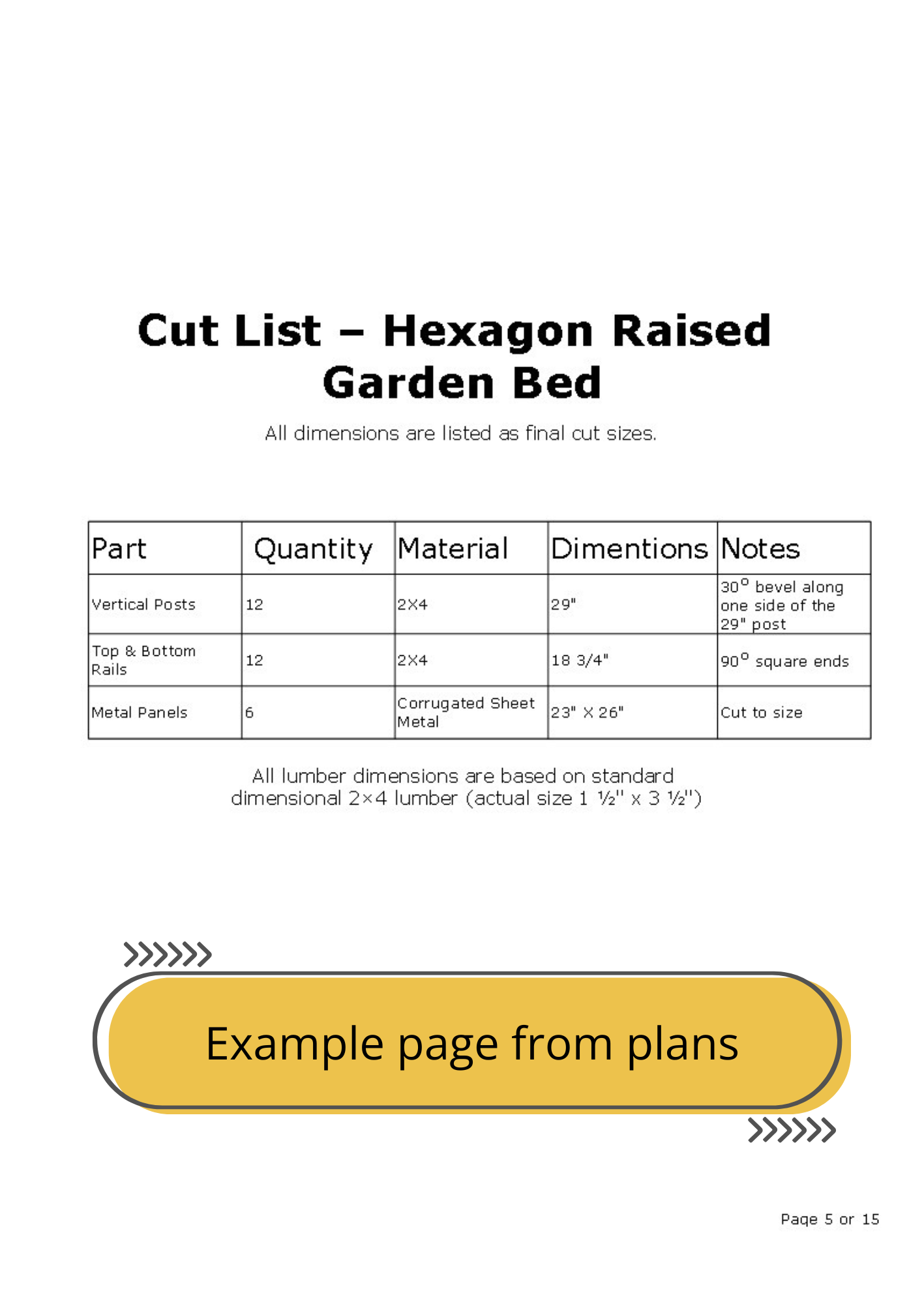 Hexagon Raised Garden Bed Plans (PDF Download)