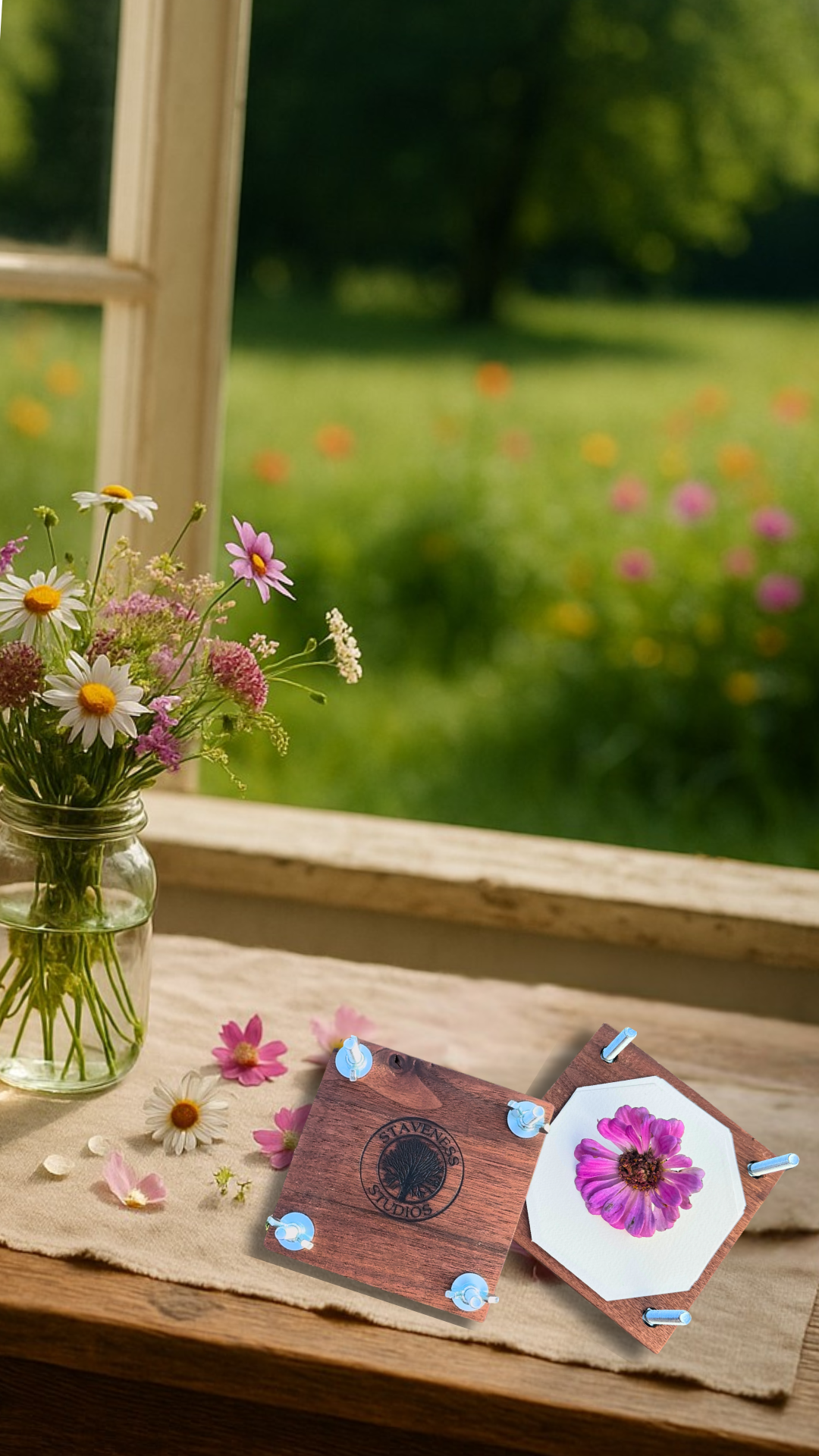 🌿 FIELD NOTES WALNUT FLOWER PRESS