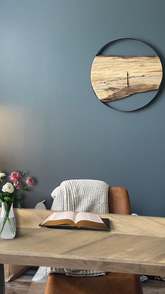 Handcrafted Whiskey Barrel Ring Clock